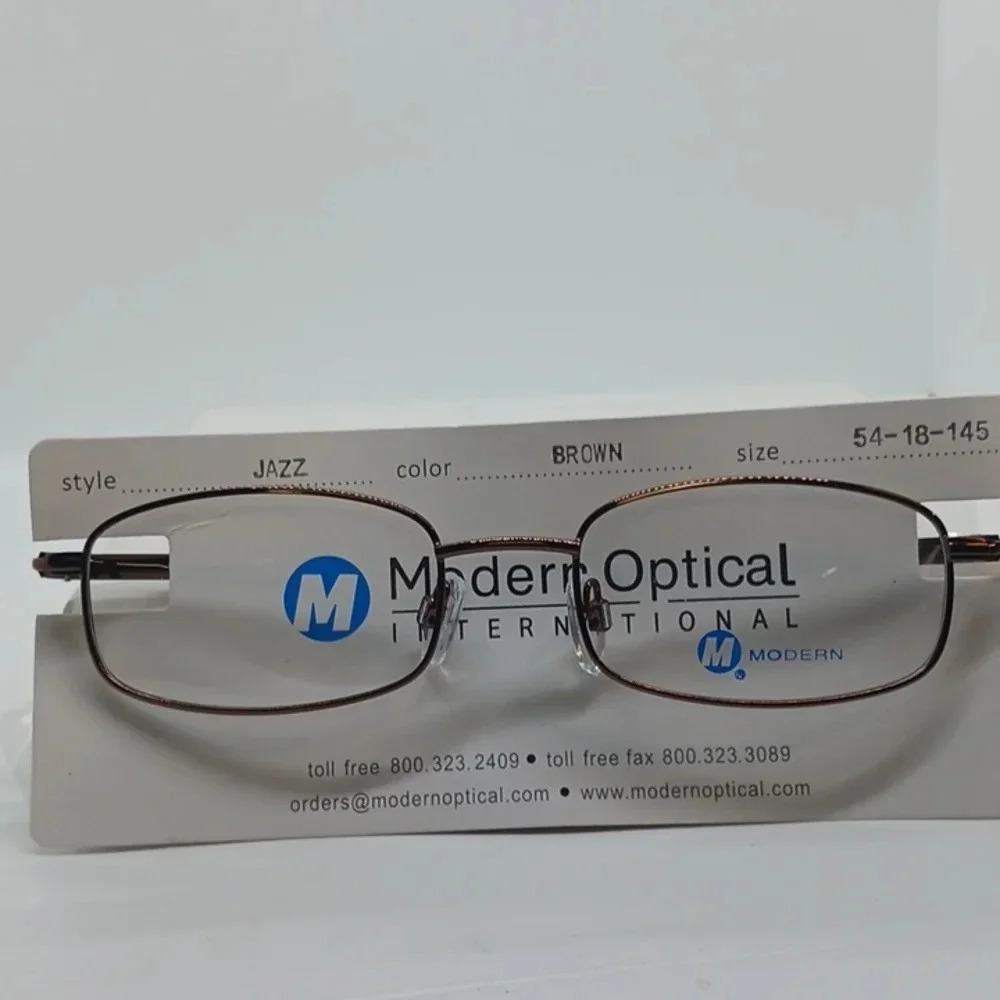 NWT MEN'S MODERN OPTICAL EYEGLASS FRAMES JAZZ BROWN